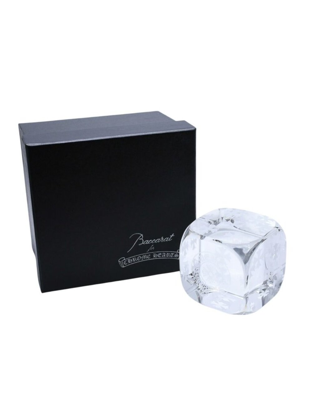 Chrome Hearts Baccarat Crystal Dice Paper Object CH Plus Horseshoe
